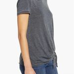 Caslon Charcoal Short Sleeve Top with Side Tie/Burnout Side Tie T-Shirt Photo 14
