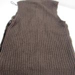 Michael Kors  Brown Faux Fur Sweater Vest Women's S Gold Toned Logo Boho Dressy Photo 6