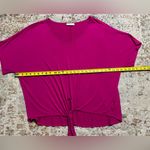 Zenana Outfitters pink tie front blouse size 2X short sleeve Photo 6