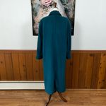 Pretty Vintage 90s Amanda Lee Full Length Teal Dress Coat! Blue Size 12 Photo 2