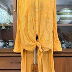 Anthropologie  Gauzy Cotton Hi-Low Duster Front Tie Button Down Photo 0