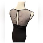 La Perla  sheer gold filigree appliqué chic Elegant Black fitted dress NYE LBD Photo 7