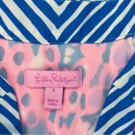 Lilly Pulitzer Achelle Top Colony Coral Shell Out Blue Pink Sleeveless Small Photo 5