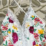 La La Cheri Reina Floral Teddy Sleepwear Lingerie Floral Print S Small M Medium White Photo 2