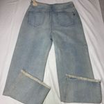 NWT Pilcro Women's Boho Grunge Wide Leg Fray Hem Denim Jeans Size 31 Cotton Blue Photo 10