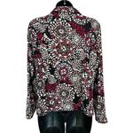 Christopher & Banks Black/Brown/Burg Medallion Jacket Zip Up Pockets Size M Photo 4