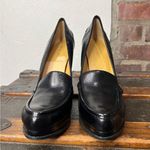 Nine West Platform Heeled Black Leather Loafer 9.5 Photo 1