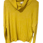 Anthropologie  Postmark Small‎ Mustard Yellow Ruffle Trim Cowl Neck Sweater Photo 0