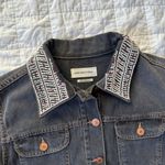 Isabel Marant Denim Jean Jacket Beaded Black Grey Photo 1
