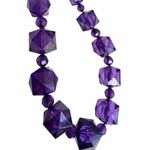 Joan Rivers Purple Faceted Lucite Long Necklace Photo 4