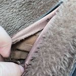 Vintage Montgomery Ward 1950s Suede Longline‎ Jacket Coat Small medium lined Brown Photo 3