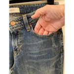 Levi's  518 Jeans Women's 3 Blue Low-Rise Superlow Bootcut 29" Inseam Distressed Photo 3