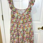 In February Cream Floral Tiered Maternity Mini Dress Pink Size L Photo 4