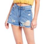 Chelsea and Violet Women's Distressed Cut Off Denim High Rise Shorts Size 27. NEW Photo 0
