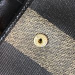 Fendi PEQUIN PECAN Black and Grey Stripe Full Length Trifold Wallet Photo 11