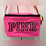 Victoria's Secret 🆕 Victoria’s Secret Pink Rainbow Strap Soft Lunch Box Bag Cooler Tote Photo 11