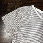 ZARA Black and White Striped Asymmetric Hem Tee Photo 7