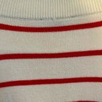 Draper James New  Striped Quarter Zip Sweater Red White Mariner Stripe candy cane Photo 11
