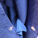 In Bloom EMMIE EMBROIDERED MAXI DRESS Blue Pink Large Cottagecore boho FP Photo 6