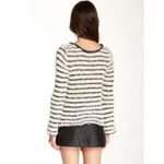 Free People  Sweater Downy Stripe Pullover Bell Sleeve Ivory Combo Size Medium Photo 3