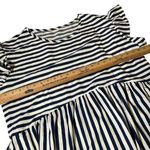 SheIn Striped Ruffle Sleeve Sheer Dress By  - Navy & White Stripes Size 1X 1XL Photo 2