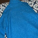 All Chill Bright Blue Knit Turtleneck Sweater Dress Photo 9