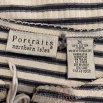 Portraits by Northern Isles Womens 3X Striped Henley Long Sleeve Cotton Shirt Black Size undefined Photo 5
