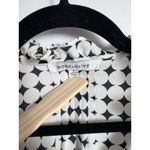 Rose + Olive Women's Sleeveless Blouse Top Black White Polka Dot Ruffle Photo 1