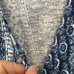 New Directions Women’s Medium Blue Patterned Maxi Wrap Dress Photo 3