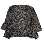 Alex Evenings formal Jacket Open front Black floral Size XL Metallic stretch Photo 8