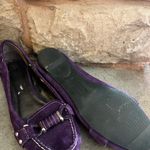 Laura Ashley  Suede Gwen Driving Loafers Eggplant Purple FABULOUS Wrap buckle sz8 Photo 3