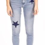 Unemployed‎ Denim Starry Night Jeans Medium Wash Navy Blue Stars Size 27 Photo 0