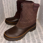 Bass Cordova Women Brown Quilted Suede Waterproof Winter Duck Boots Size 7 Photo 0