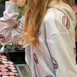 Soul Candy Gray Sequin Candy Lip Hoodie Photo 8