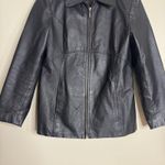 Jaclyn Smith Jacket Womens Small soft Leather Petite Zip Up Classic Coat y2k Photo 3