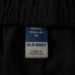 Old Navy  X-Large Wide Leg Pants Linen Blend Pockets Hi-Rise Pull-On Black Photo 5