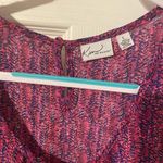 kim rogers Red Long Sleeve Relaxed Blouse Large Photo 1