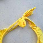 Old Navy  Yellow Halter Tie String Ruffle Triangle Bikini Top Swimwear 1XL Photo 3
