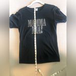 MIA Mama ! Abba metallic embellished black T/shirt 100% cotton NEW Photo 1