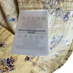 Lands' End Yellow Floral Cotton Button Up Medium Photo 6