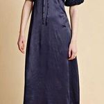 ByTimo Crepe Satin Puffed Dress Navy Blue Small S Photo 0
