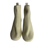 Everlane  Glove Boot ReKnit Ankle Boots Womens Size 10 Cream Ribbed Block Heel Photo 2