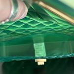 Le Miel  Green Gel Crossbody Bag With Gold Chain Photo 6