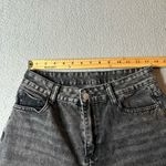 SheIn Jeans Womens M Black Distressed Straight Leg High Rise Wide Leg Jeans Photo 3