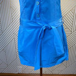 Adam Lippes  Adam Plus Eve Shirt Dress Sleeveless Mini Button Tie Blue Size 6‎ Photo 4