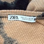 ZARA Black & Tan Tie Dye Ribbed Bodycon Tank Midi Dress Photo 2