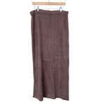 Barefoot Dreams  Cozy Chic Lite Brown Maxi Skirt Sz L Photo 4