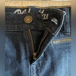 Old Navy Dark Denim Mini Skirt Zippers Size 2  Stretch Fit Low Rise Cowgirl Punk Photo 8
