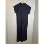 Everlane  The Easy Workwear Jumpsuit Short Sleeve Navy Size Small Utility Gorp Photo 2