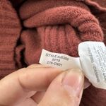 Point Sur Sweater Womens Large Burgundy Mock Neck Merino Alpaca Blend Ribbed Red Photo 5